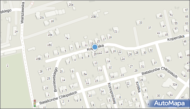 Dąbrowa Tarnowska, Kopernika Mikołaja, 10, mapa Dąbrowa Tarnowska