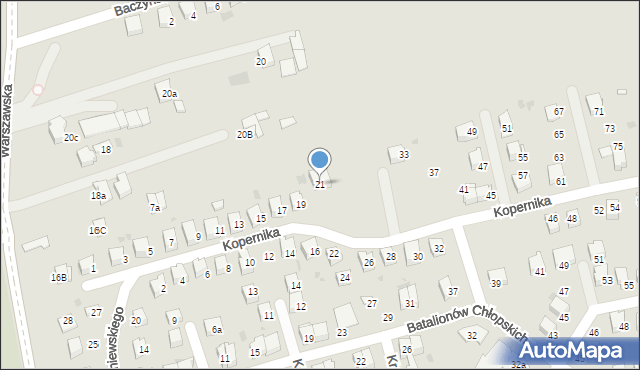 Dąbrowa Tarnowska, Kopernika Mikołaja, 21, mapa Dąbrowa Tarnowska