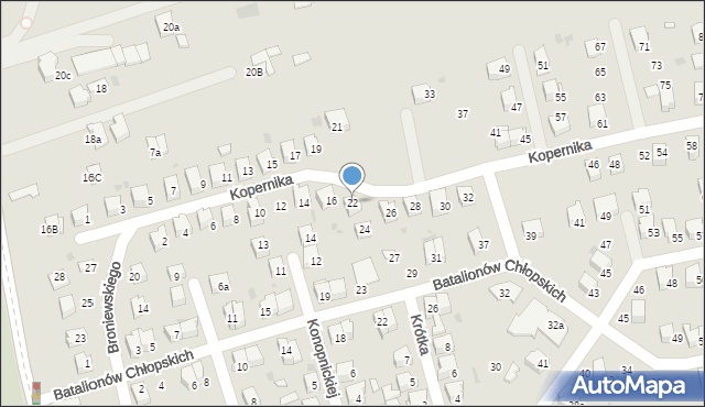 Dąbrowa Tarnowska, Kopernika Mikołaja, 22, mapa Dąbrowa Tarnowska