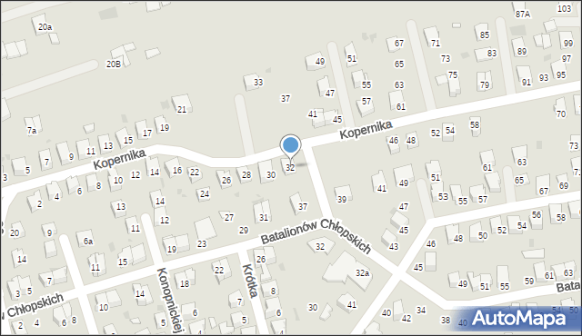 Dąbrowa Tarnowska, Kopernika Mikołaja, 32, mapa Dąbrowa Tarnowska