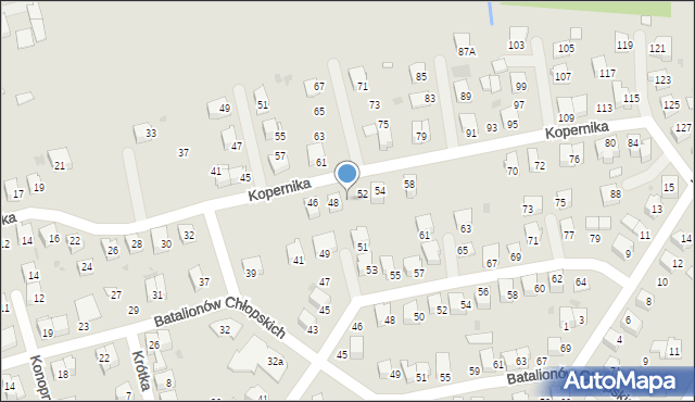 Dąbrowa Tarnowska, Kopernika Mikołaja, 50, mapa Dąbrowa Tarnowska