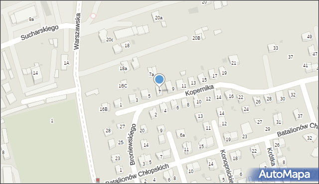 Dąbrowa Tarnowska, Kopernika Mikołaja, 7, mapa Dąbrowa Tarnowska