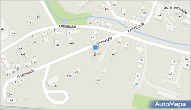 Dąbrowa Tarnowska, Kościuszki Tadeusza, gen., 13A, mapa Dąbrowa Tarnowska