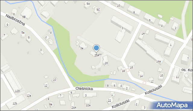 Dąbrowa Tarnowska, Kościuszki Tadeusza, gen., 20A, mapa Dąbrowa Tarnowska