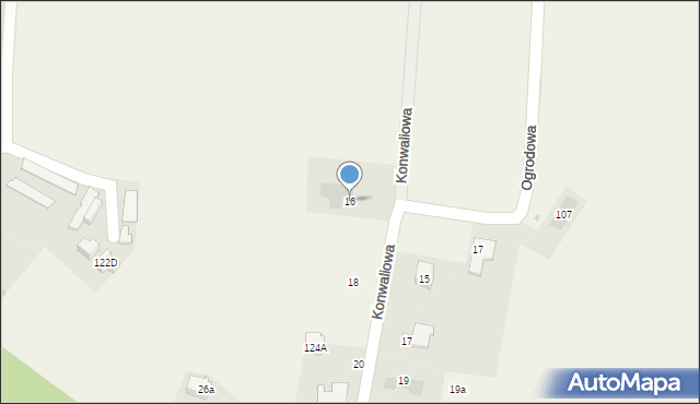 Dąbrowica, Konwaliowa, 16, mapa Dąbrowica