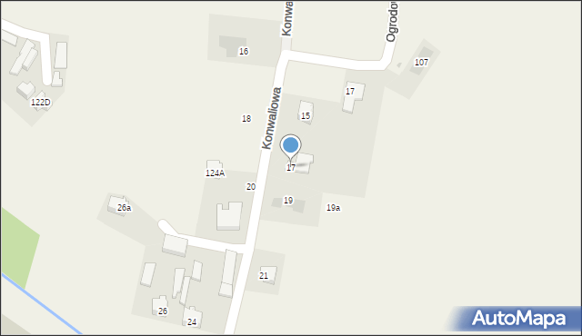 Dąbrowica, Konwaliowa, 17, mapa Dąbrowica