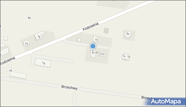 Dąbrówka, Kościelna, 7l, mapa Dąbrówka