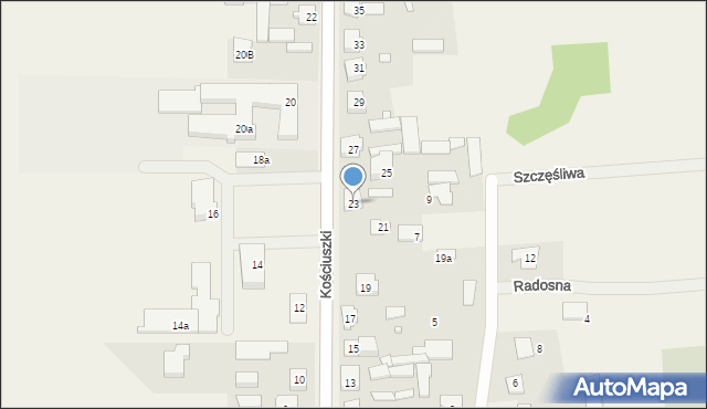 Dąbrówka, Kościuszki Tadeusza, gen., 23, mapa Dąbrówka