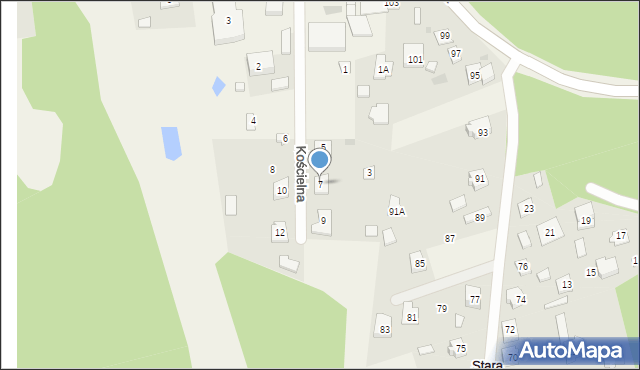 Dąbrówka, Kościelna, 7, mapa Dąbrówka