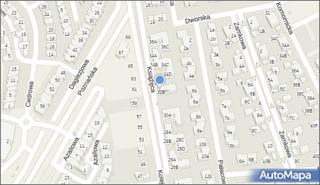 Dąbrówka, Kolejowa, 32B, mapa Dąbrówka