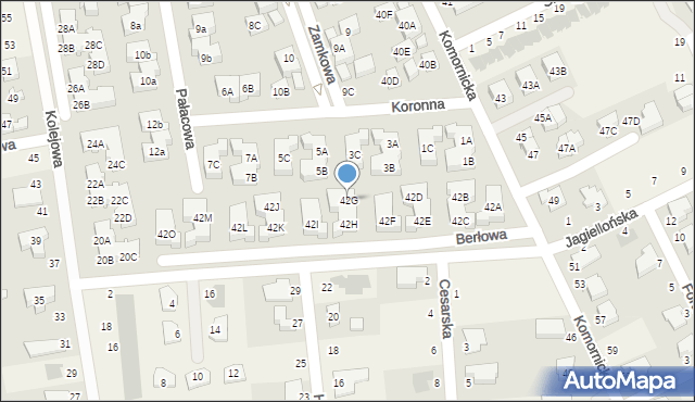 Dąbrówka, Komornicka, 42G, mapa Dąbrówka