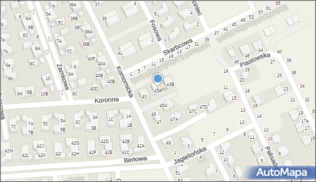 Dąbrówka, Komornicka, 43A, mapa Dąbrówka