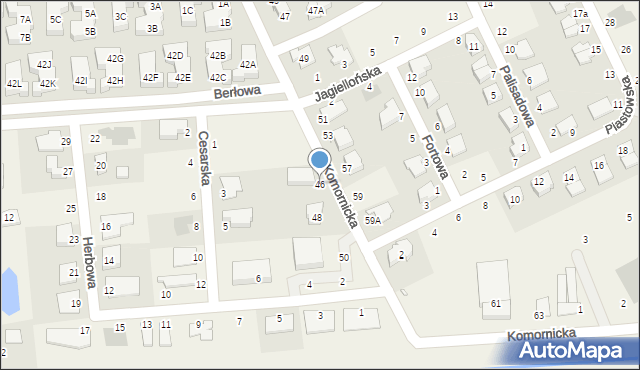 Dąbrówka, Komornicka, 46, mapa Dąbrówka