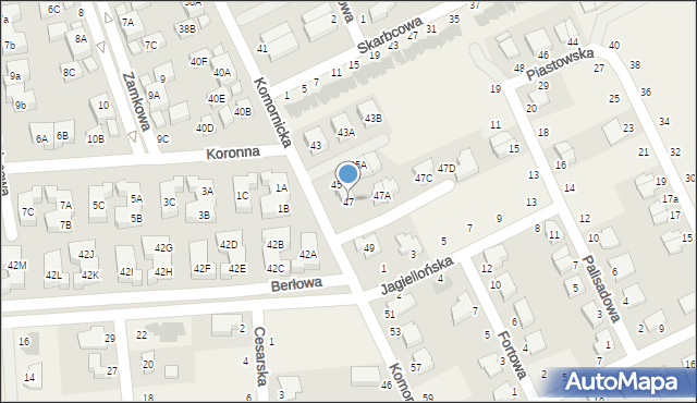 Dąbrówka, Komornicka, 47, mapa Dąbrówka