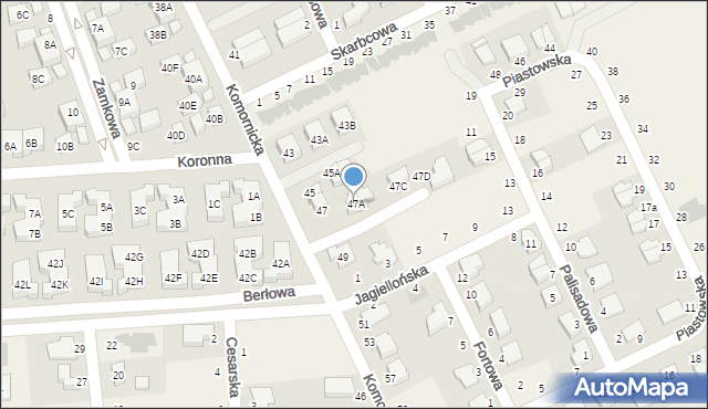 Dąbrówka, Komornicka, 47A, mapa Dąbrówka