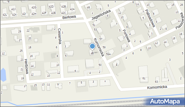 Dąbrówka, Komornicka, 48, mapa Dąbrówka
