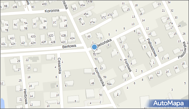 Dąbrówka, Komornicka, 51, mapa Dąbrówka