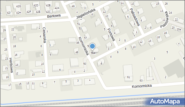 Dąbrówka, Komornicka, 59A, mapa Dąbrówka