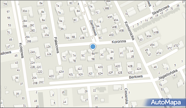 Dąbrówka, Koronna, 5A, mapa Dąbrówka