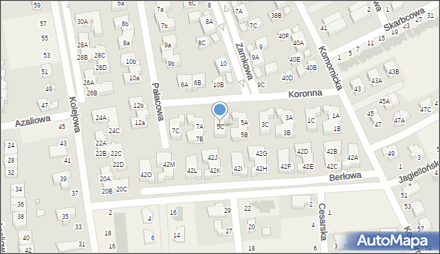 Dąbrówka, Koronna, 5C, mapa Dąbrówka