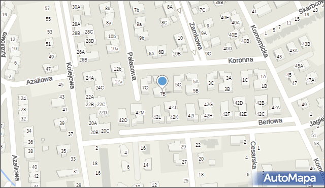 Dąbrówka, Koronna, 7B, mapa Dąbrówka