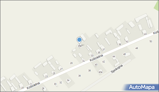 Dąbrówka Nagórna, Kościelna, 33a, mapa Dąbrówka Nagórna