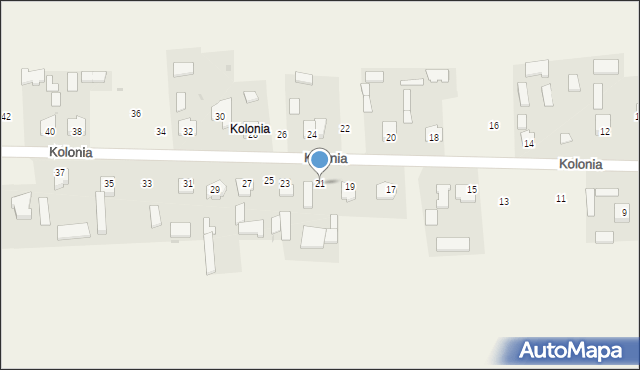 Dachnów, Kolonia, 21, mapa Dachnów