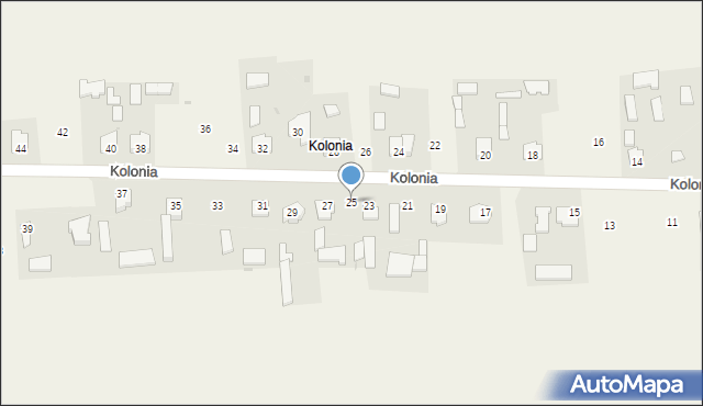 Dachnów, Kolonia, 25, mapa Dachnów