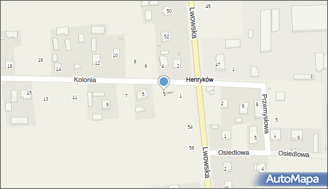 Dachnów, Kolonia, 3, mapa Dachnów