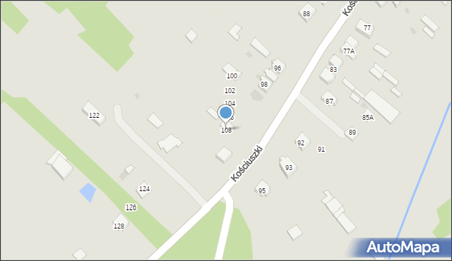 Daleszyce, Kościuszki Tadeusza, gen., 108, mapa Daleszyce