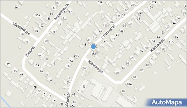 Daleszyce, Kościuszki Tadeusza, gen., 53A, mapa Daleszyce