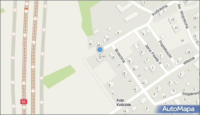 Dankowice, Kościelna, 11, mapa Dankowice