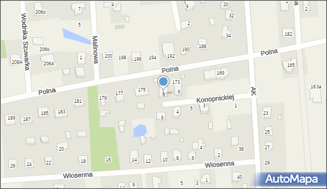 Dębe Wielkie, Konopnickiej Marii, 8, mapa Dębe Wielkie