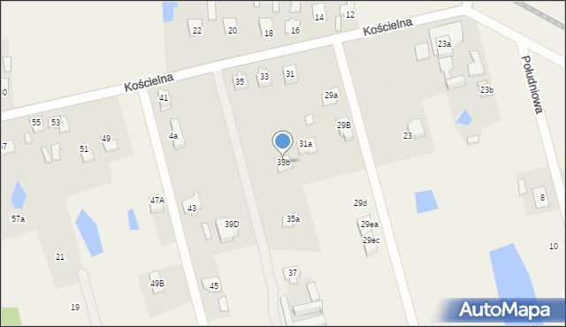 Dębe Wielkie, Kościelna, 33b, mapa Dębe Wielkie