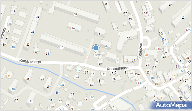 Dębica, Konarskiego, ks., 12, mapa Dębicy