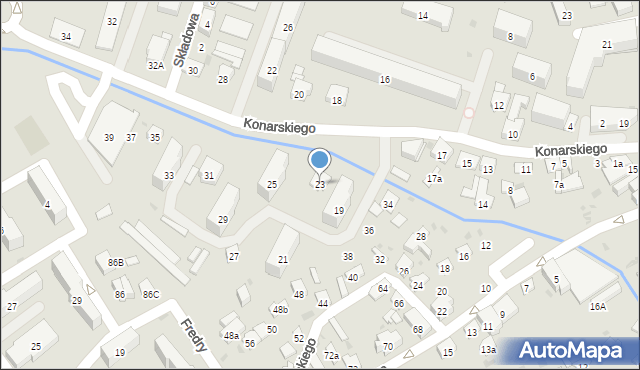 Dębica, Konarskiego, ks., 23, mapa Dębicy