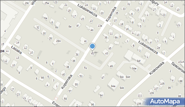 Dębica, Kopernika Mikołaja, 41, mapa Dębicy