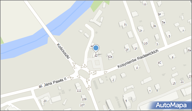 Dębica, Kościuszki Tadeusza, gen., 42, mapa Dębicy
