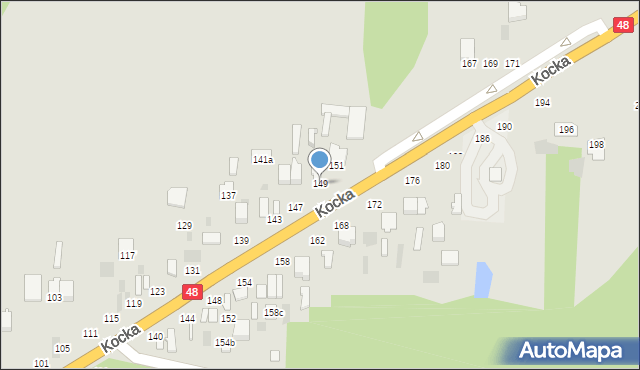 Dęblin, Kocka, 149, mapa Dęblin