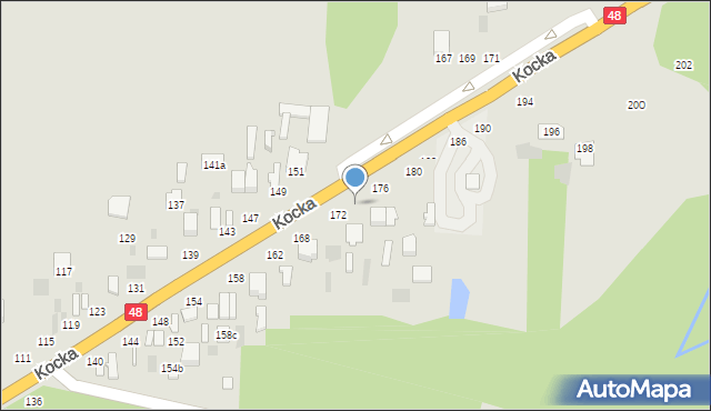 Dęblin, Kocka, 174, mapa Dęblin