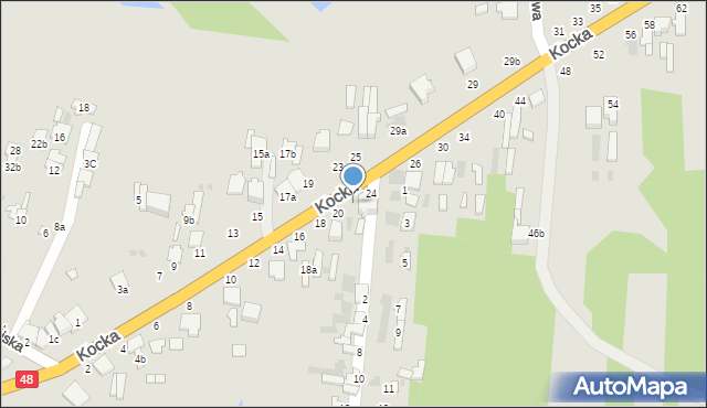 Dęblin, Kocka, 22, mapa Dęblin