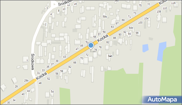 Dęblin, Kocka, 74, mapa Dęblin