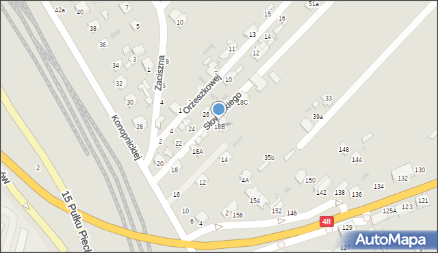 Dęblin, Konopnickiej Marii, 18B, mapa Dęblin