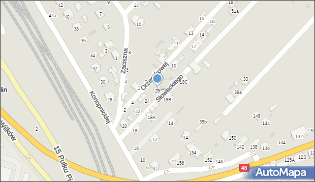 Dęblin, Konopnickiej Marii, 26, mapa Dęblin