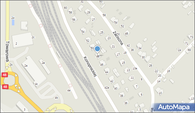 Dęblin, Konopnickiej Marii, 48, mapa Dęblin