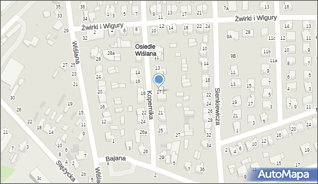 Dęblin, Kopernika Mikołaja, 17, mapa Dęblin