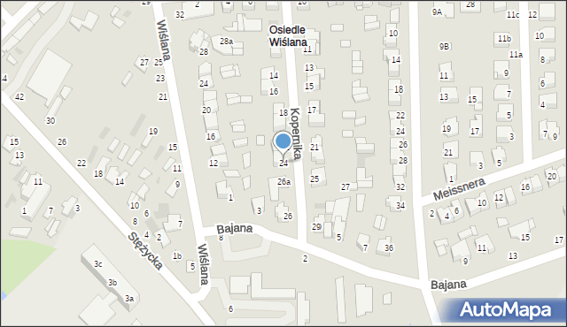 Dęblin, Kopernika Mikołaja, 24, mapa Dęblin