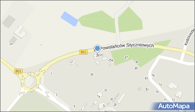 Dęblin, Kościuszki Tadeusza, gen., 25, mapa Dęblin
