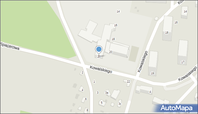 Dęblin, Kowalskiego Józefa, gen. pil., 20, mapa Dęblin