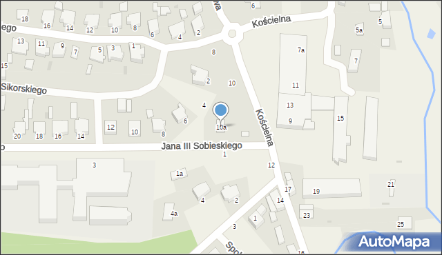 Dębnica Kaszubska, Kościelna, 10a, mapa Dębnica Kaszubska